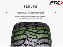 4 New 35x13.50r22 Patriot Rt Rugged Terrain R/t 10 Ply Mud Tire 35 1350 22 R22