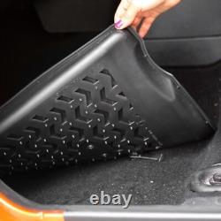 Rugged Ridge All Terrain Black Front & 2nd Row Floor Liners for Wrangler JK 2-Dr