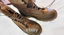 USMC NEW TAN RUGGED ALL TERRAIN LEATHER BOOTS With VIBRAM SOLES SIZE 10.5 R